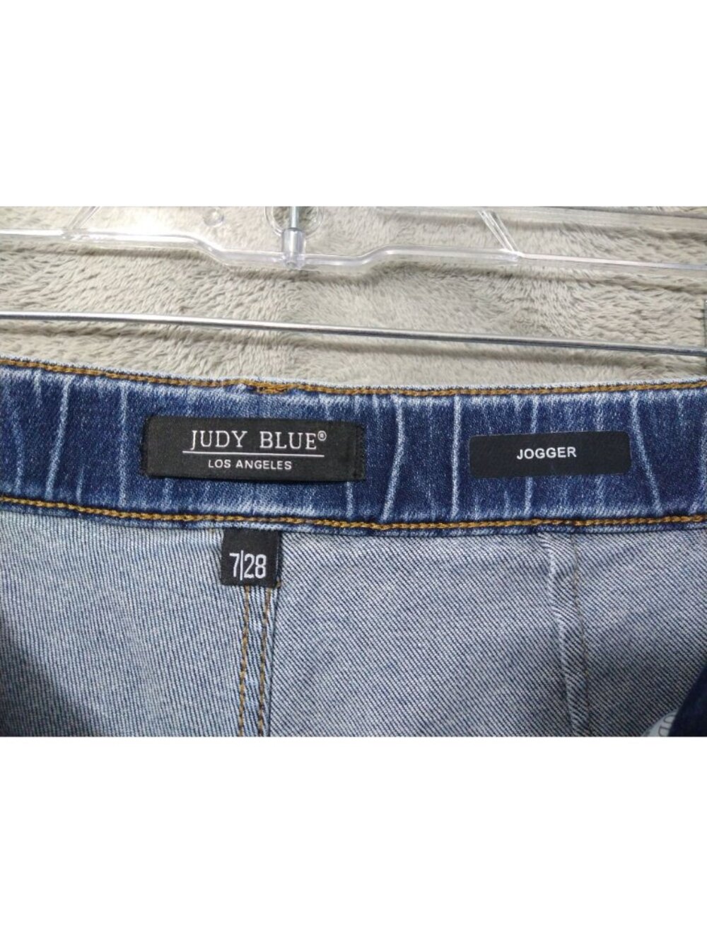 Judy Blue Joggers Womens 7/28 Denim High Waist Stretch Drawstring Medium Wash - Picture 7 of 10